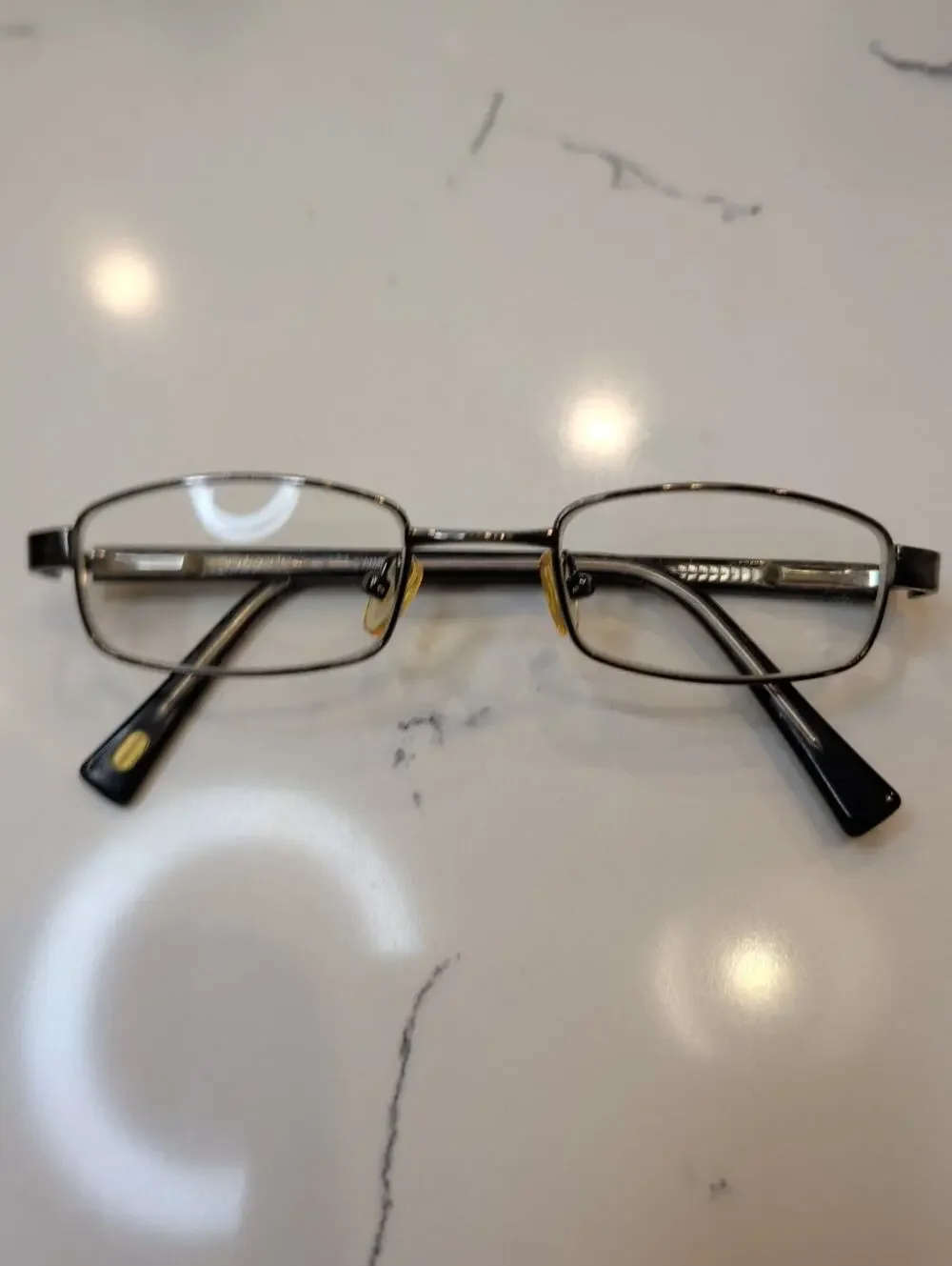 D’Amato Eyeglasses Frame Full Rim Rectangular Black Metal Optical Glasses Only